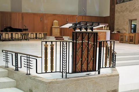 The ambo in the Cathedral of the Holy Spirit in Bismarck, North Dakota .