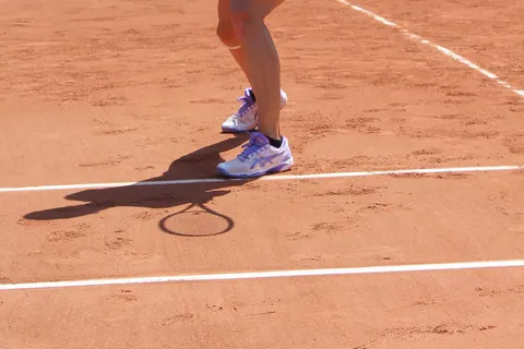 Liudmila Samsonova at practice ahead of the 2023 French Open