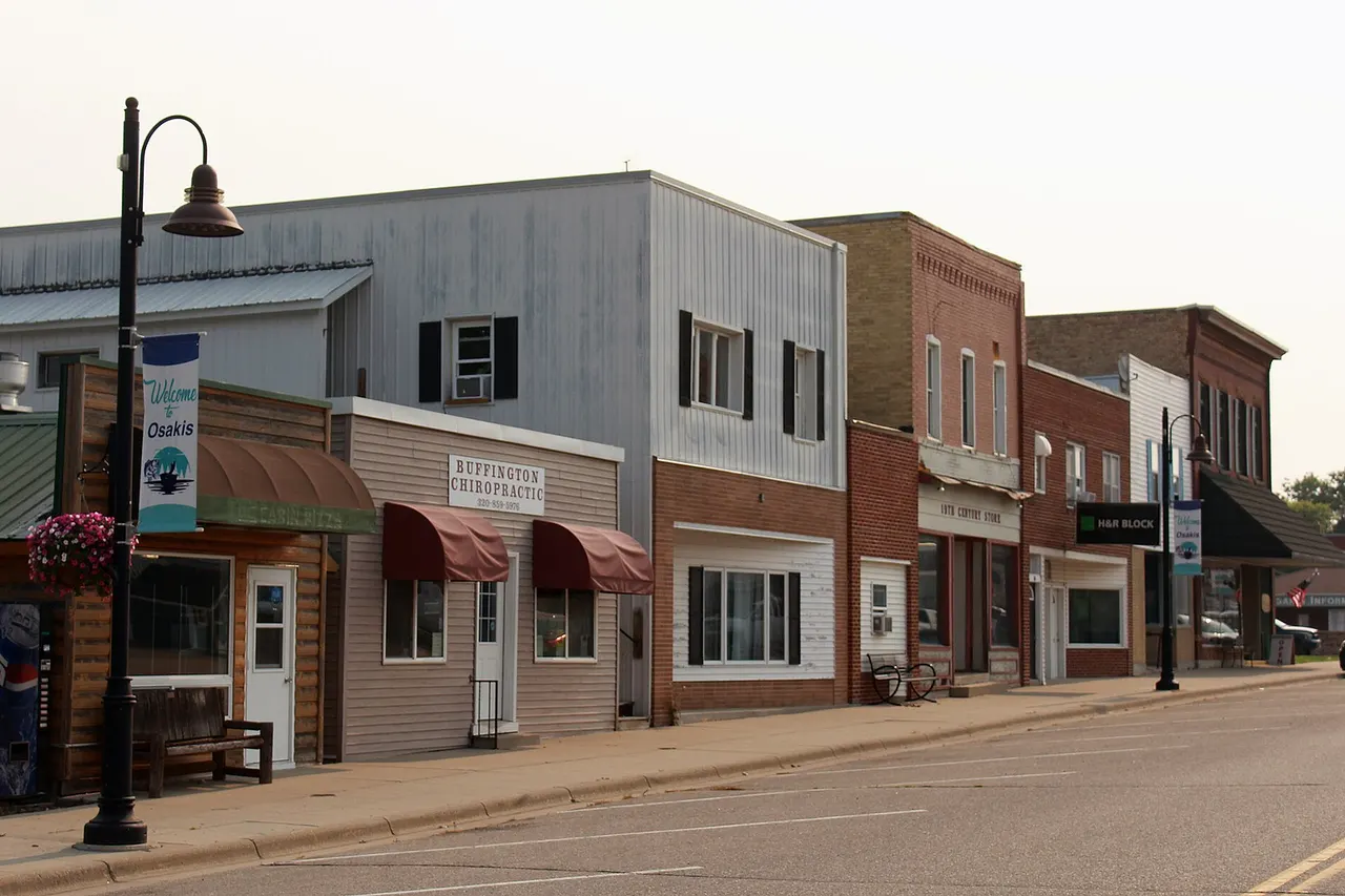 Main Street Osakis, Minnesota, USA