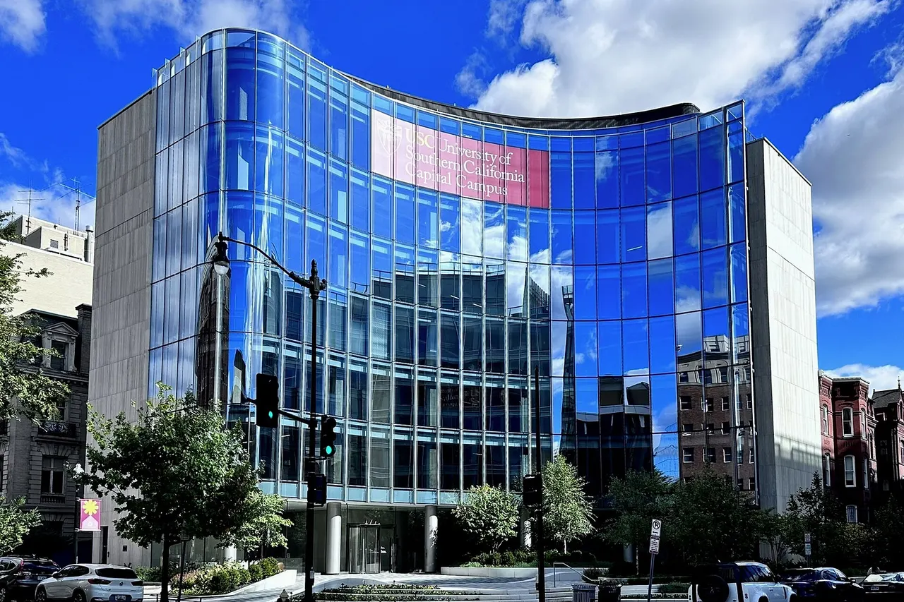 The University of Southern California's Capital Campus is located at 1771 N Street NW in the Dupont Circle neighborhood of Washington, D.C. The building was constructed in 1968 (remodeled in the 2010s) and formerly served as headquarters of the National Association of Broadcasters .