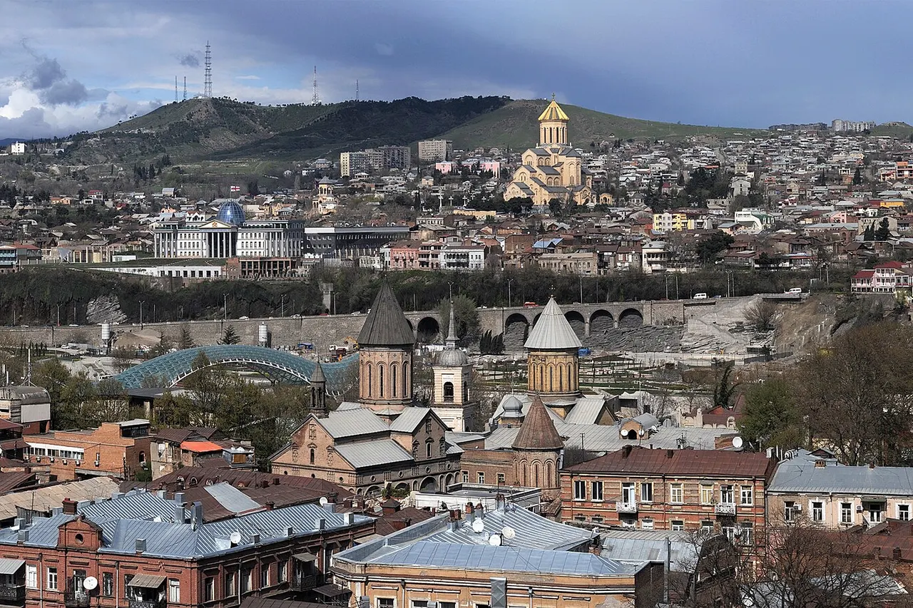 Panoramic view of Tbilisi , Georgia .