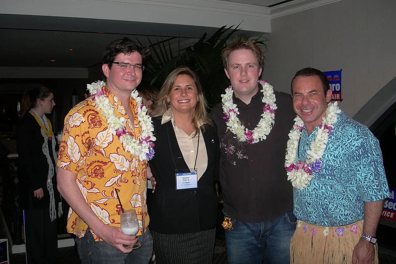 Scott Schmidt, Heather Peters, Charles Moran 7 Kevin Norte at LCR's Luau
