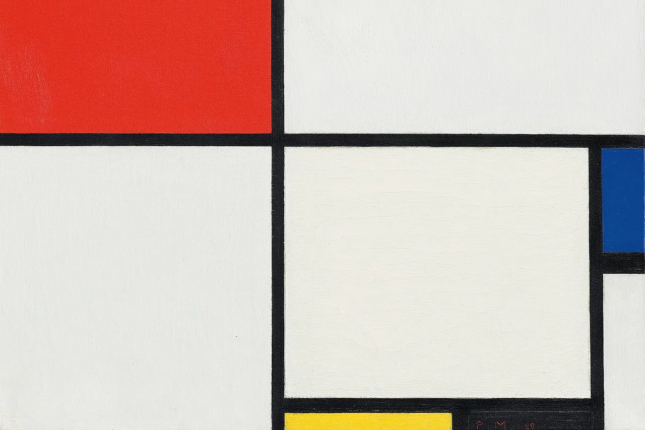 Composition No. III, with Red, Blue, Yellow, and Black