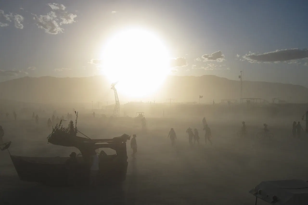 Dust Storm in Black Rock Desert , Nevada (USA).