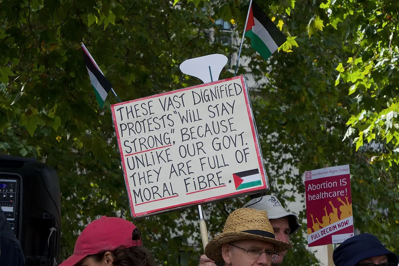 The Defend Our Juries / Palestine Action Protest in London on the 6th of September.