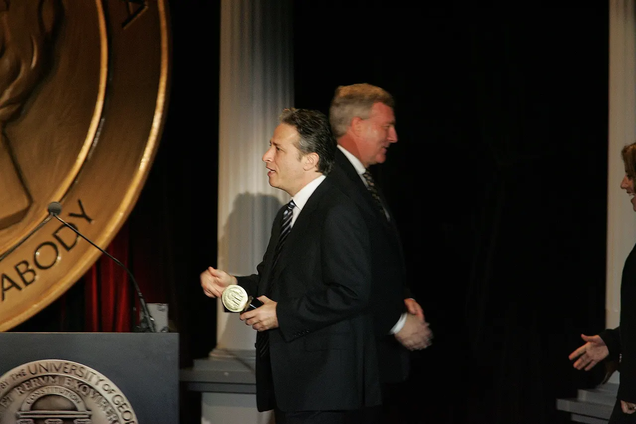Jon Stewart and John Soloski, 64th Annual Peabody Awards Luncheon Waldorf=Astoria Hotel New York, NY USA May 16, 2005