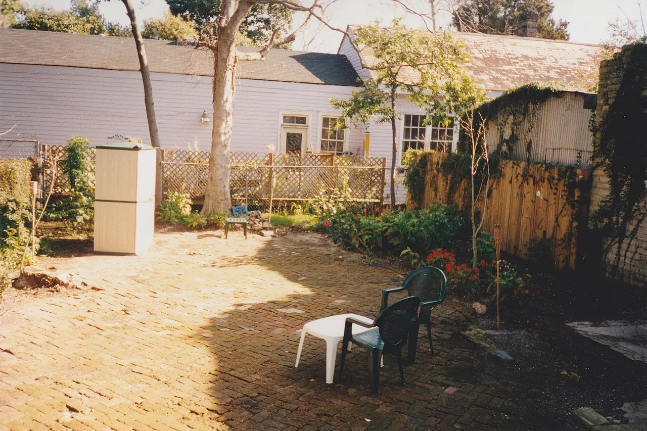 Backyard in Old Carrollton section of New Orleans, early 1998.