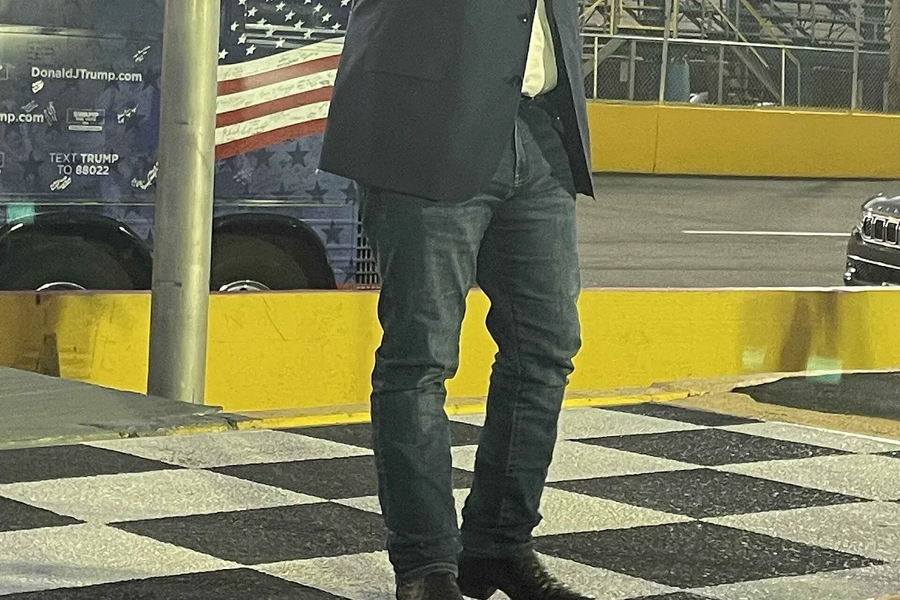 Abel Maldonado speaks at the Team Trump Bus Tour Rally at Wake County Speedway on October 17, 2024