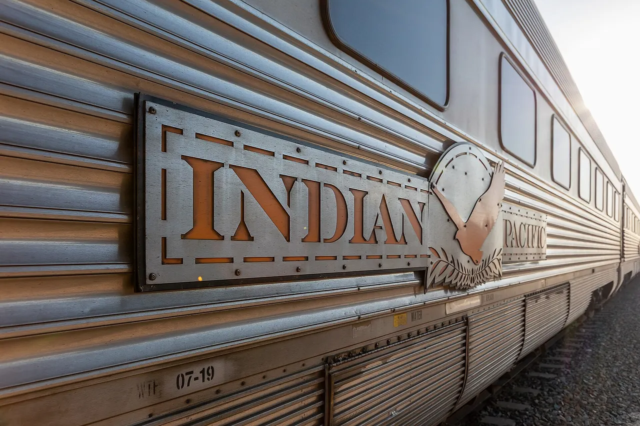 Indian Pacific Railway coach in Rawlinna , Western Australia , Australia